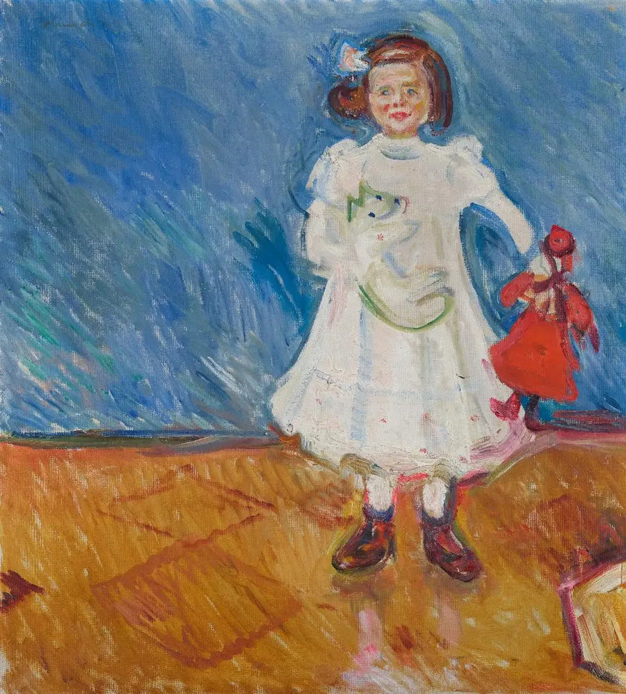 Edmute Esche mit der Puppe - Edvard Munch