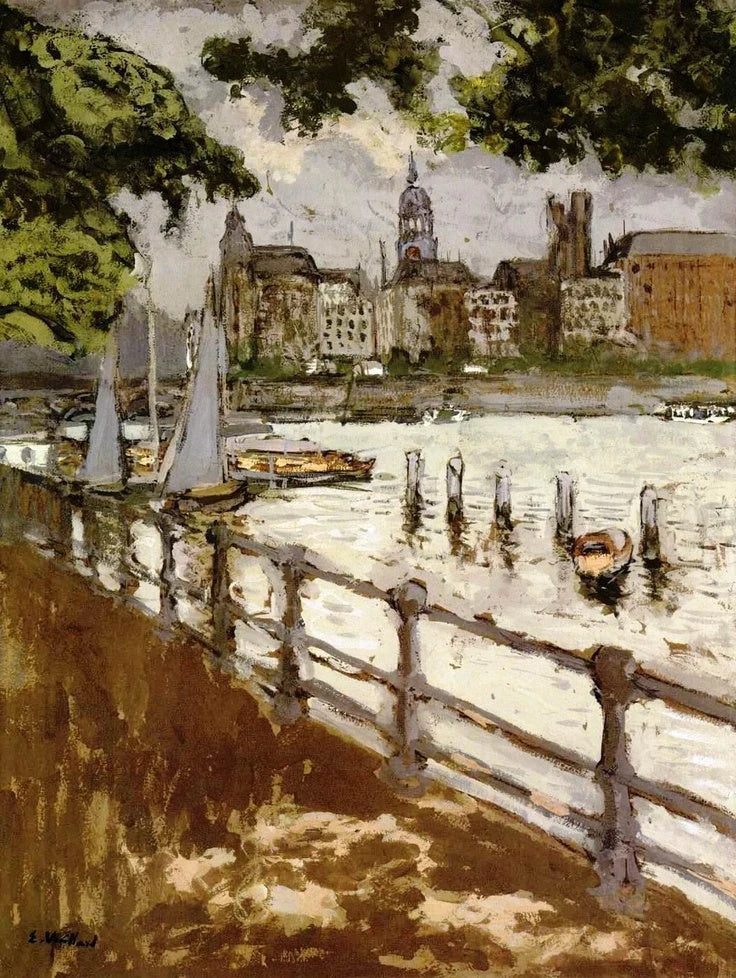 Vue de la Binnenalster - Édouard Vuillard