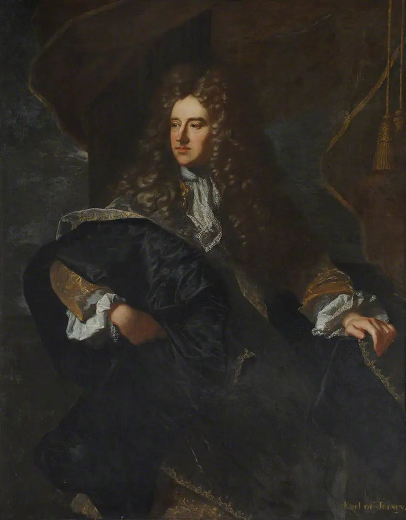 Edward Villiers (1655–1711), Graf von Jersey, Ritter, Marshal des königlichen Hauses und Diplomat - Hyacinthe Rigaud