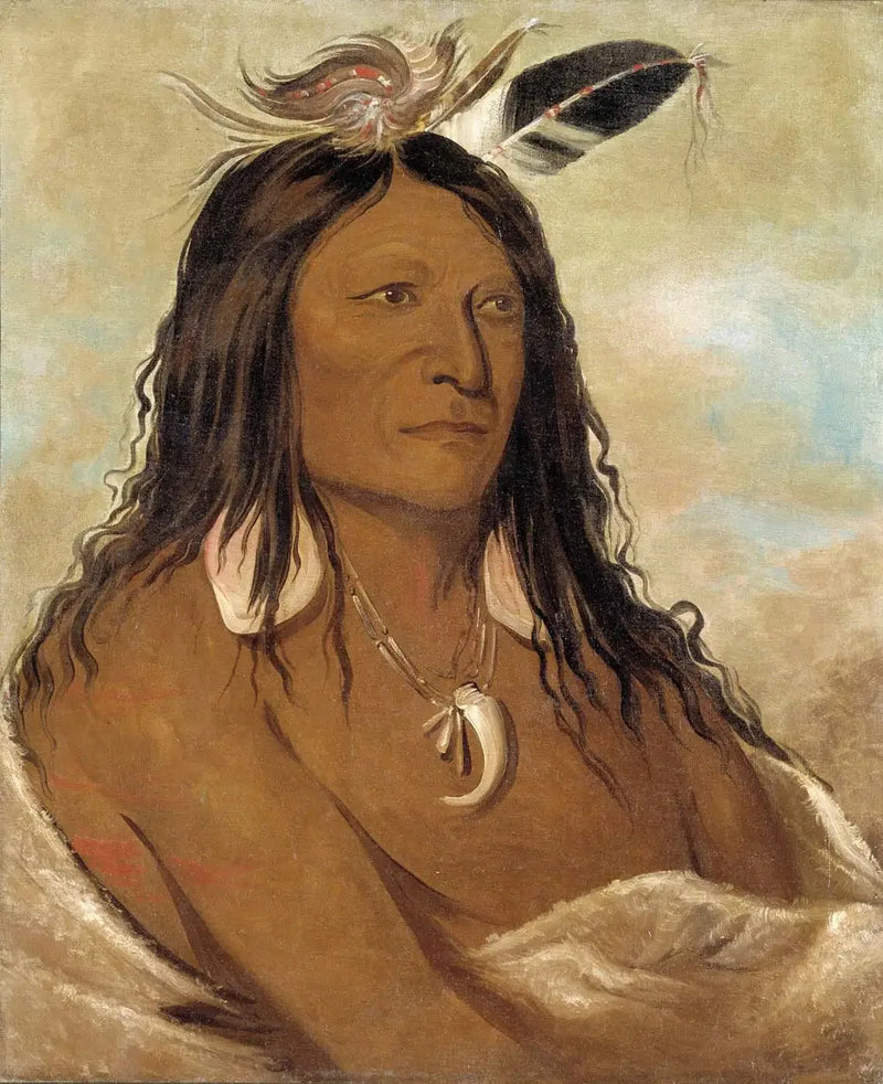 Eé-shah-kó-nee, Bogen und Köcher, Oberhaupt des Stammes - George Catlin