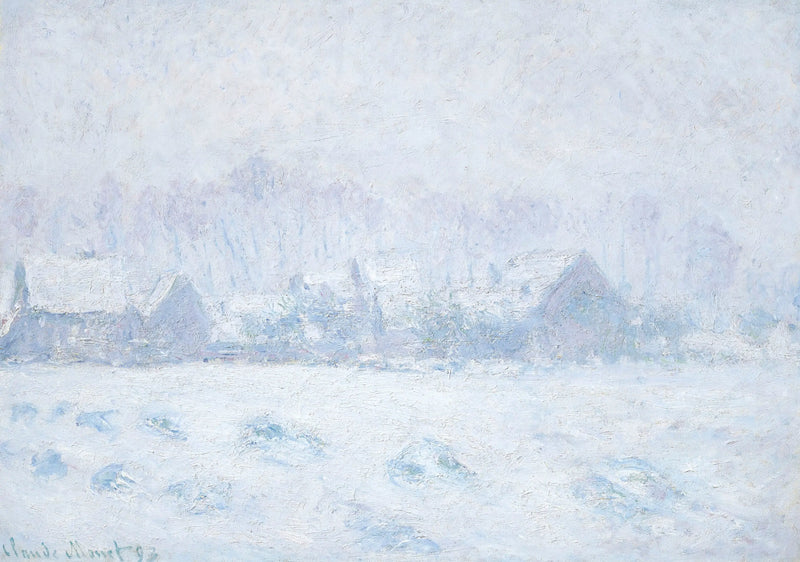 Schneeeffekt in Giverny - Claude Monet