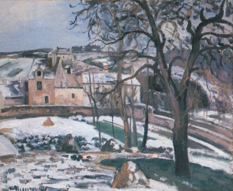 Schneeeffekt im L'Hermitage, Pontoise - Camille Pissarro