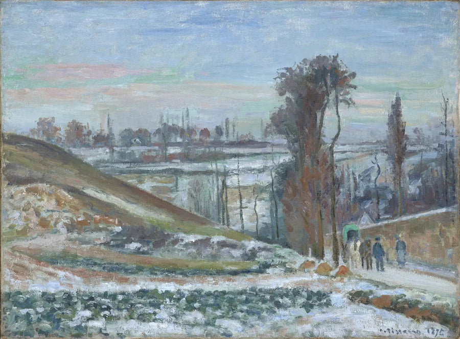 Schneeeffekt im Hermitage, Pontoise - Camille Pissarro