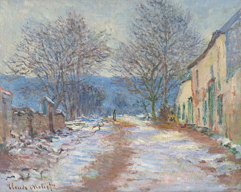 Schneeeffekt in Limetz - Claude Monet