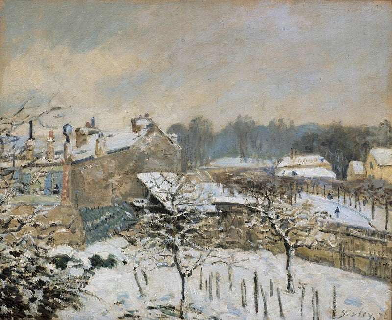 Schneeeffekt in Marly-le-Roi - Alfred Sisley