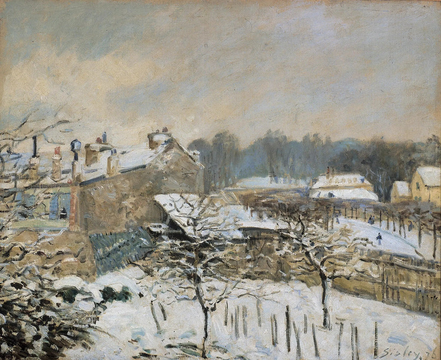 Schneeeffekt in Marly-le-Roi - Alfred Sisley