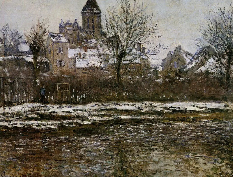 Schneeeffekt in Vétheuil - Claude Monet