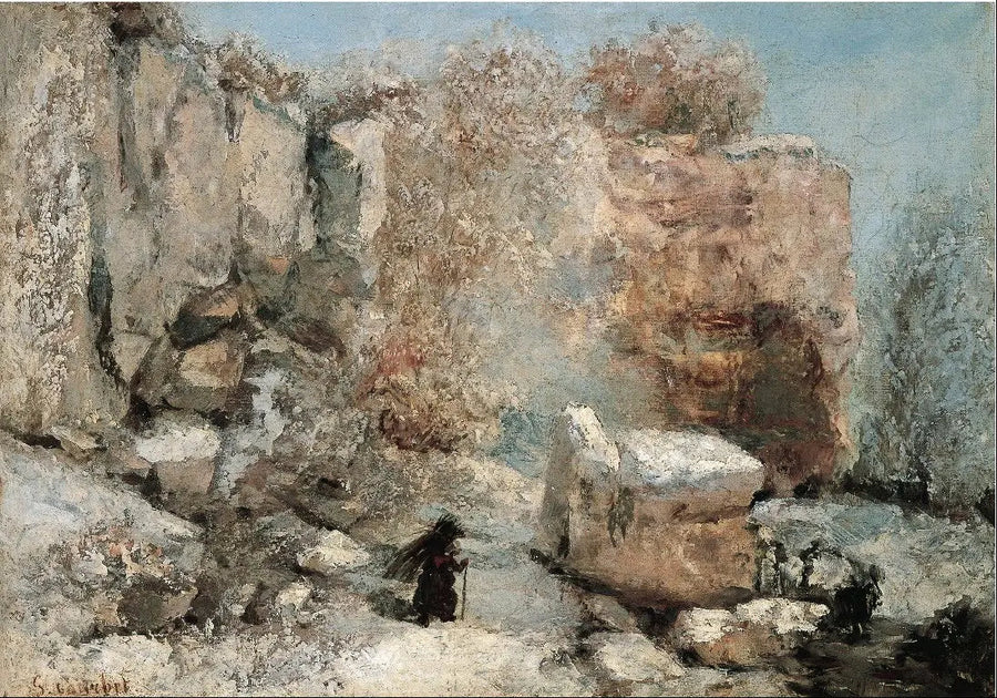 Schneeeffekt in einem Steinbruch - Gustave Courbet