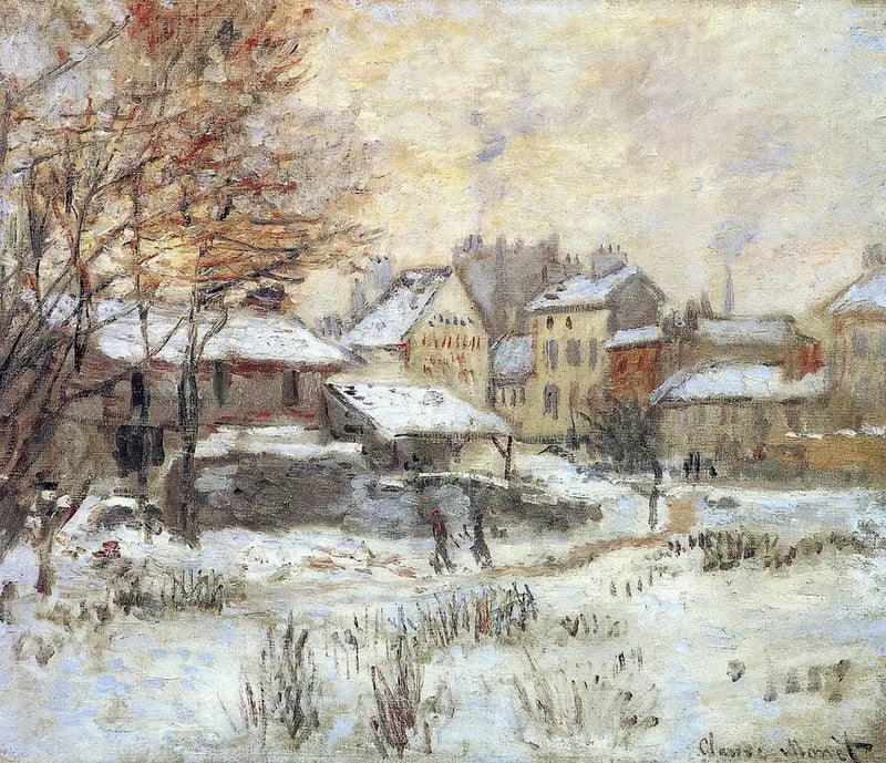 Schneeeffekt, Sonnenuntergang - Claude Monet
