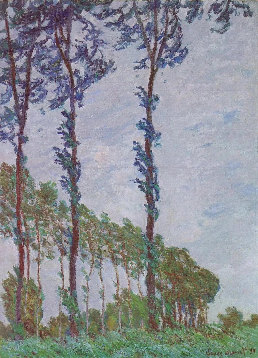 Windwirkung, Serie der Pappeln - Claude Monet