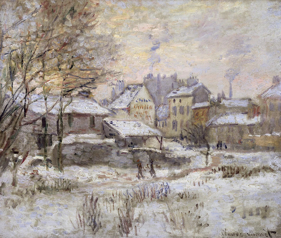 Schneeeffekt, Sonnenuntergang - Claude Monet