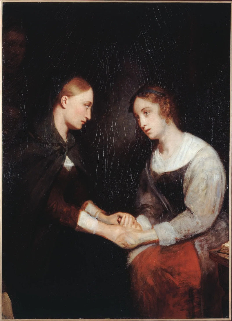Effie und Janny Daens im Gefängnis von Edinburgh - Ary Scheffer