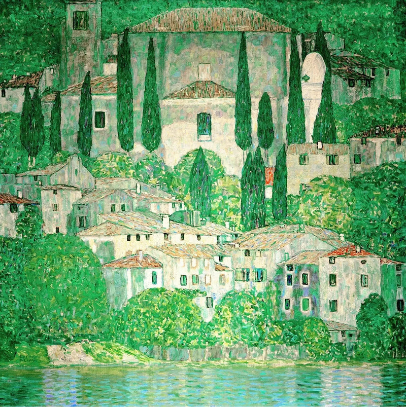 Kirche in Cassone (Landschaft mit Zypressen) - Gustav Klimt