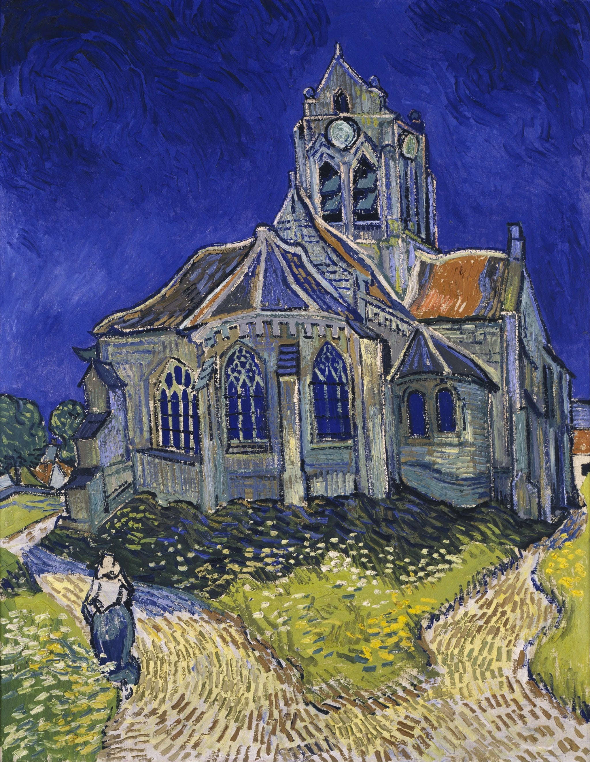 L’Église d’Auvers-sur-Oise vue du chevet, peinture de Vincent van Gogh, 1890