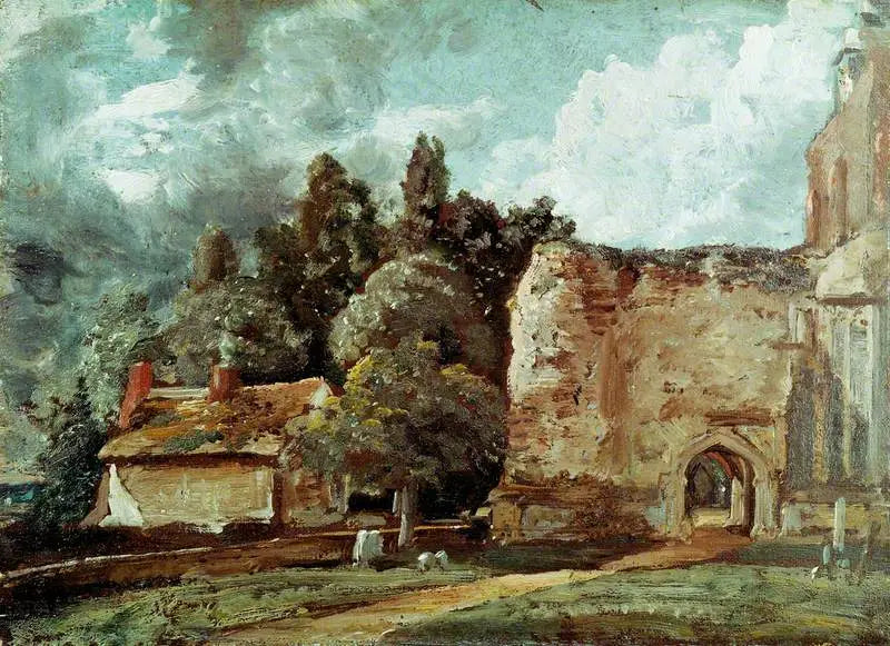 East Bergholt Kirche: der verfallene Turm im Westen - John Constable