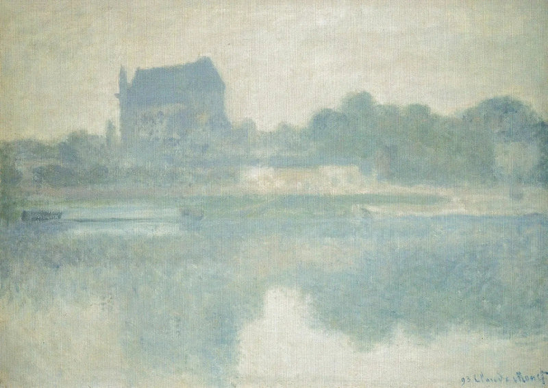 Kirche von Vernon, Nebel - Claude Monet
