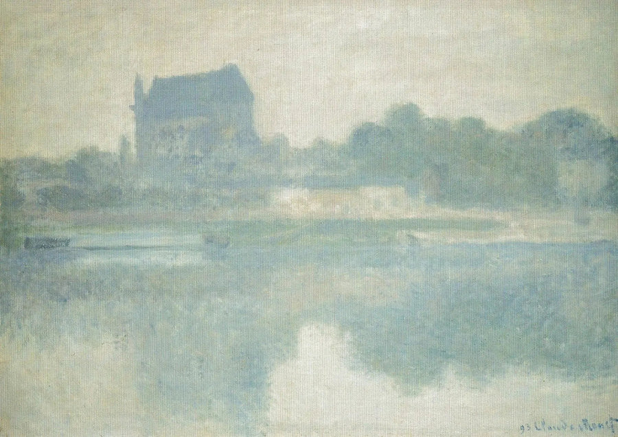 Kirche von Vernon, Nebel - Claude Monet