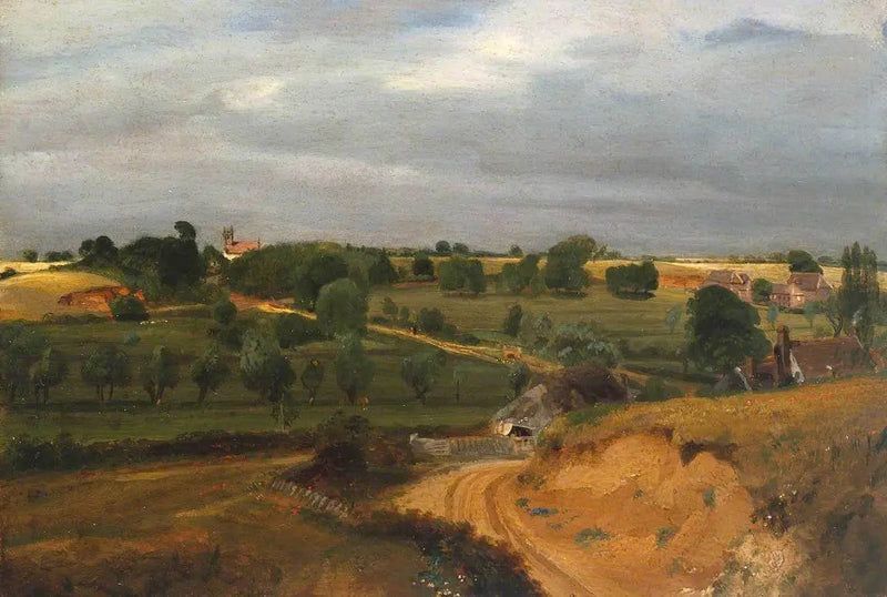 Kirche und Dorf von Brightwell - John Constable