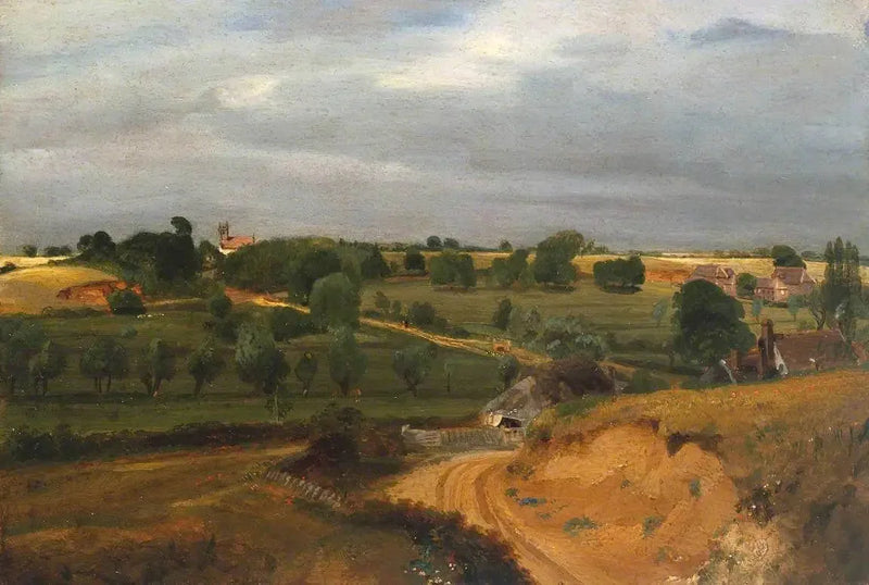 Kirche und Dorf von Brightwell - John Constable