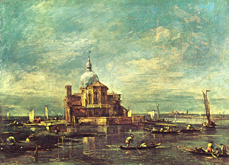 Kirche auf einer kleinen Laguneninsel - Francesco Guardi