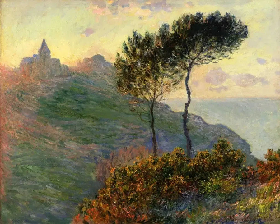 Kirche von Varengeville gegen das Licht W727 - Claude Monet