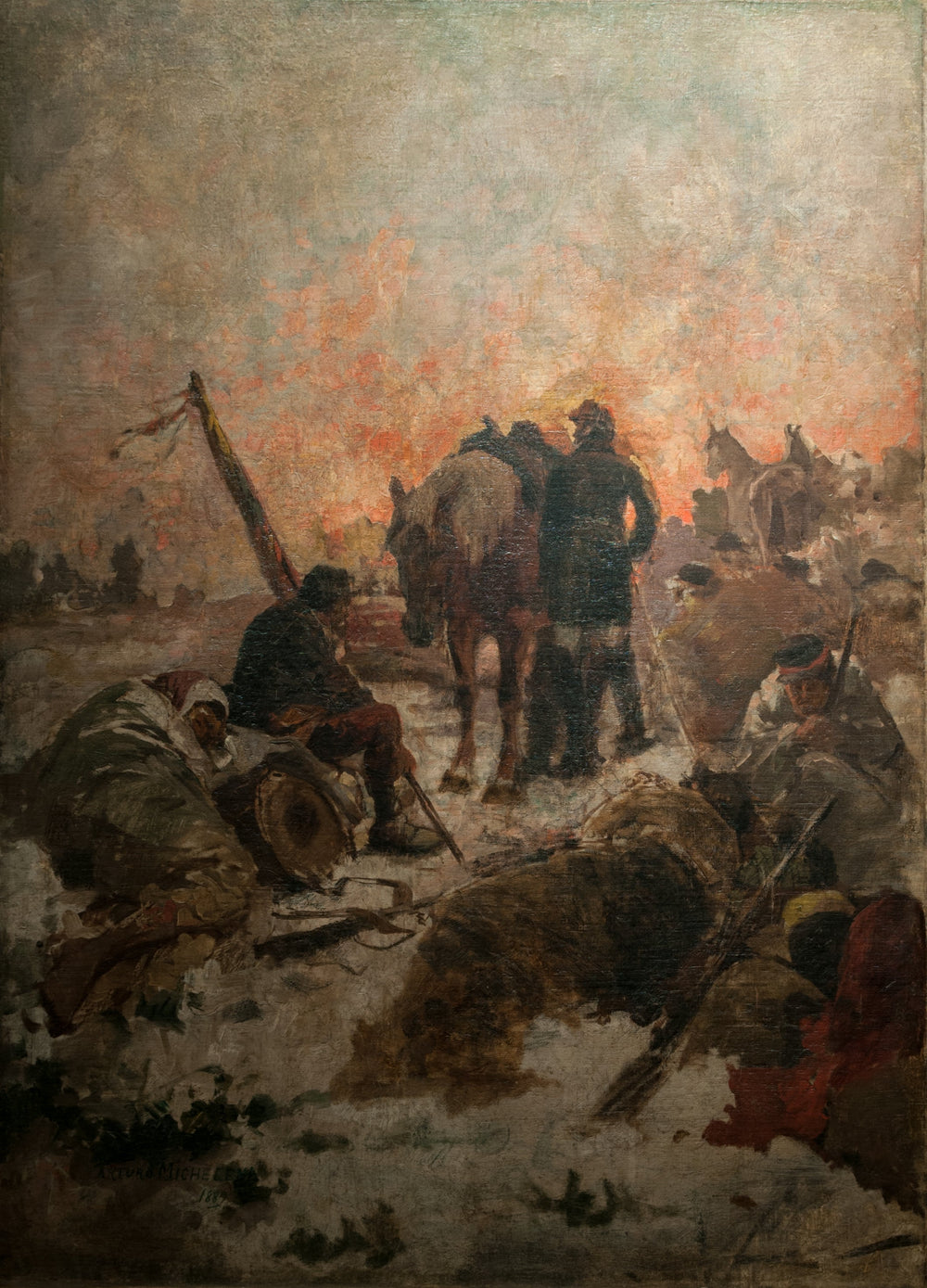 El paso de los Andes - Arturo Michelena image 1 tableau peint à l’huile sur toile