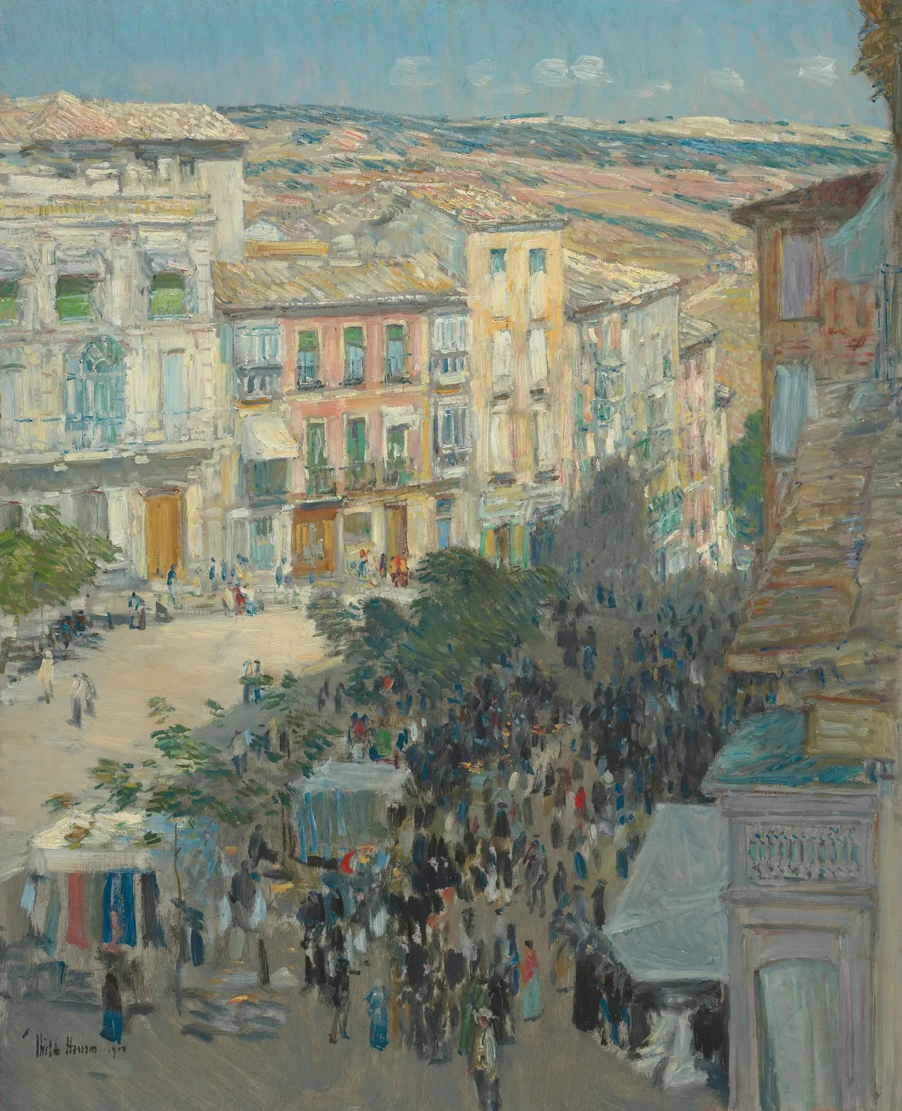 El Zocodover, Tolède, Espagne - Childe Hassam image 1 reproduction d’œuvre d’art à l’huile