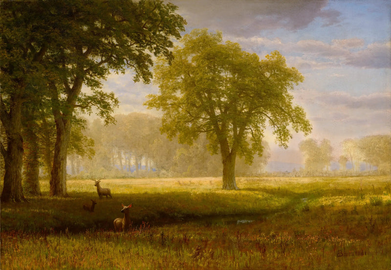 Elch in Oak Grove (Tuolumne Meadows) - Albert Bierstadt
