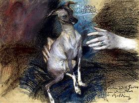 Élégante au Chien - Giovanni Boldini image 1 tableau peint à l’huile sur toile