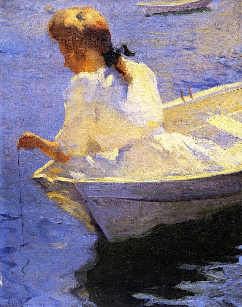 Éléonore im Dory - Frank Weston Benson