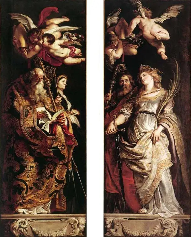 Erhöhung des Kreuzes: Heilige Eloi und Katharina - Peter Paul Rubens
