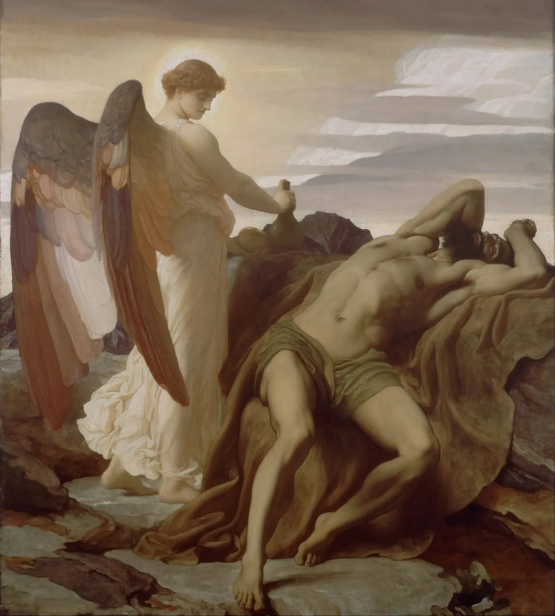 Elie in der Wüste - Frederic Leighton