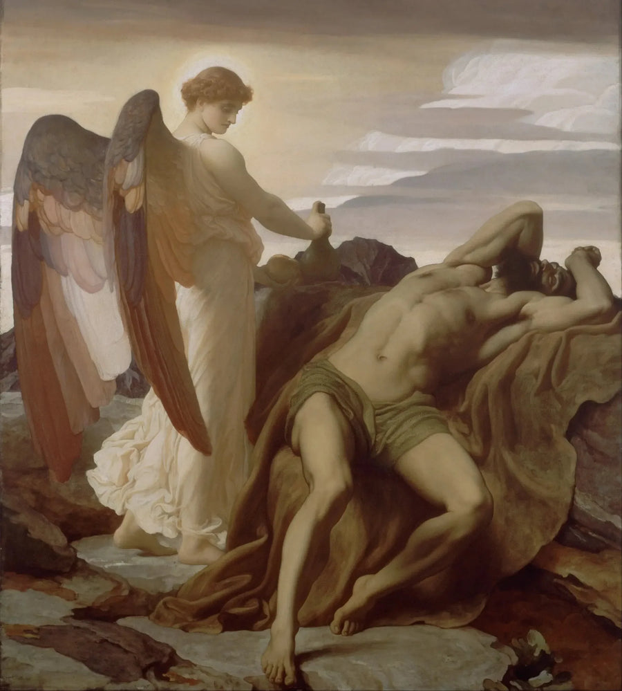Elie in der Wüste - Frederic Leighton
