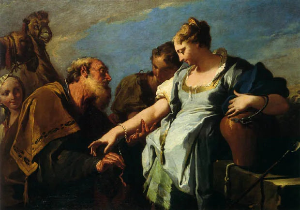 Eliezer und Rebecca - Giovanni Battista Pittoni