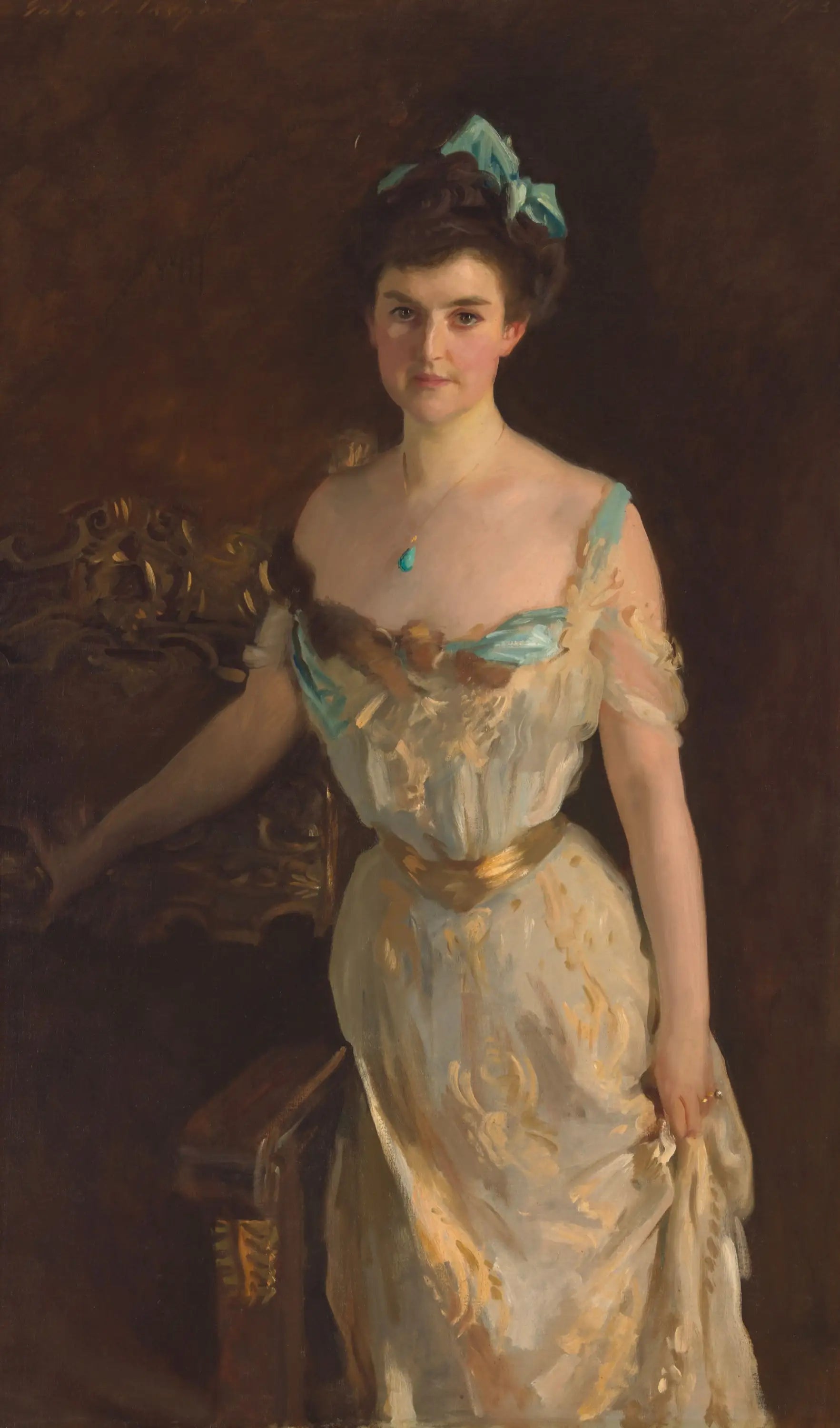 Ellen Sears Amory Anderson Curtis (1868-1952) (Mme Charles Pelham Curtis) - John Singer Sargent image 1 tableau peint à l’huile sur toile