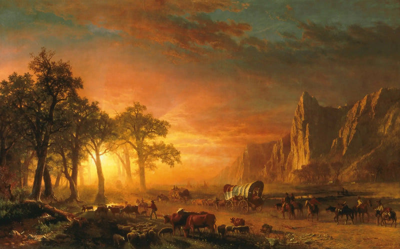 Emigranten, die die Ebenen durchqueren - Albert Bierstadt