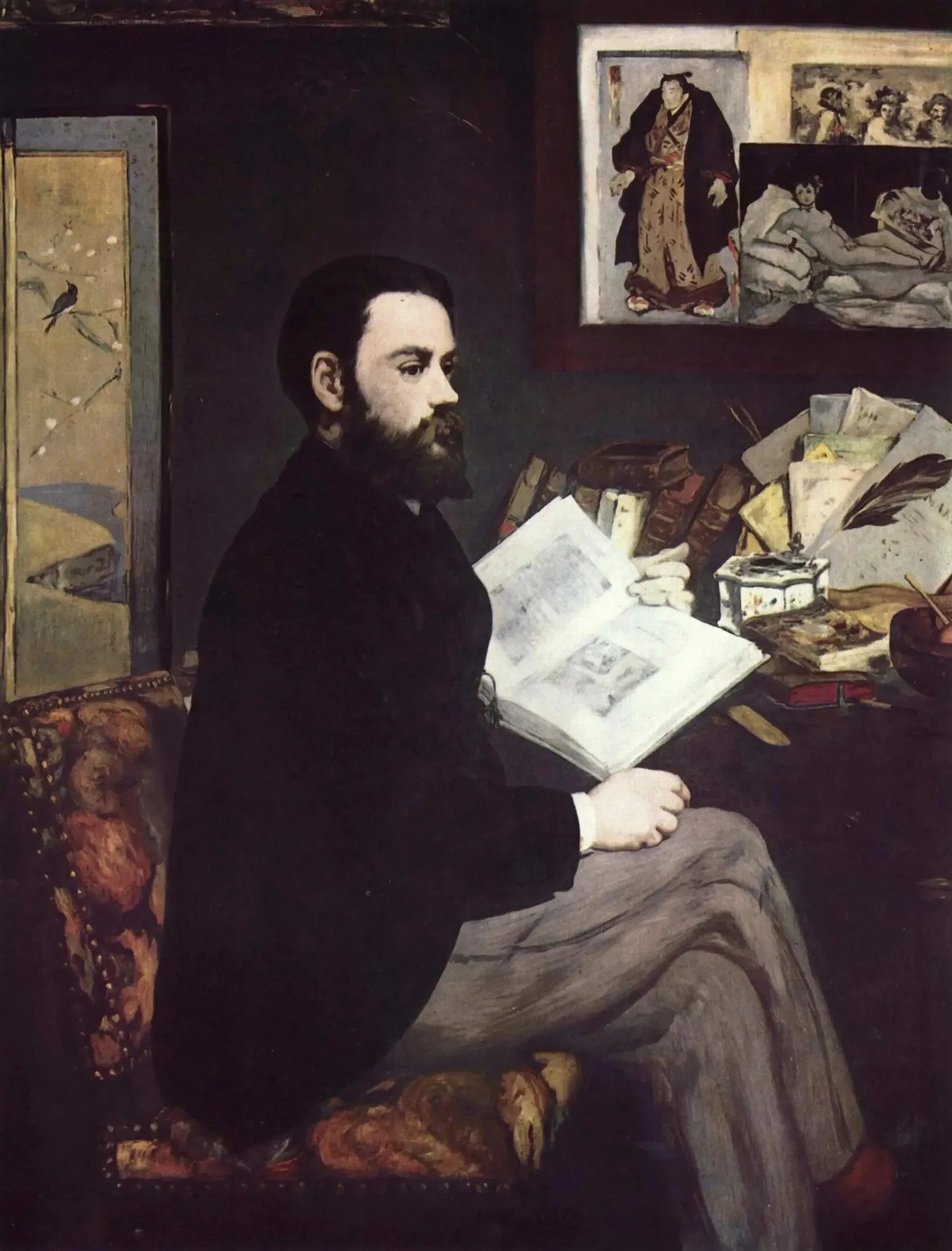 Émile Zola - Édouard Manet image 1 reproduction de peinture à l’huile