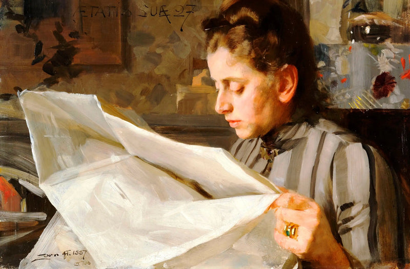 Emma Zorn lesend - Anders Zorn