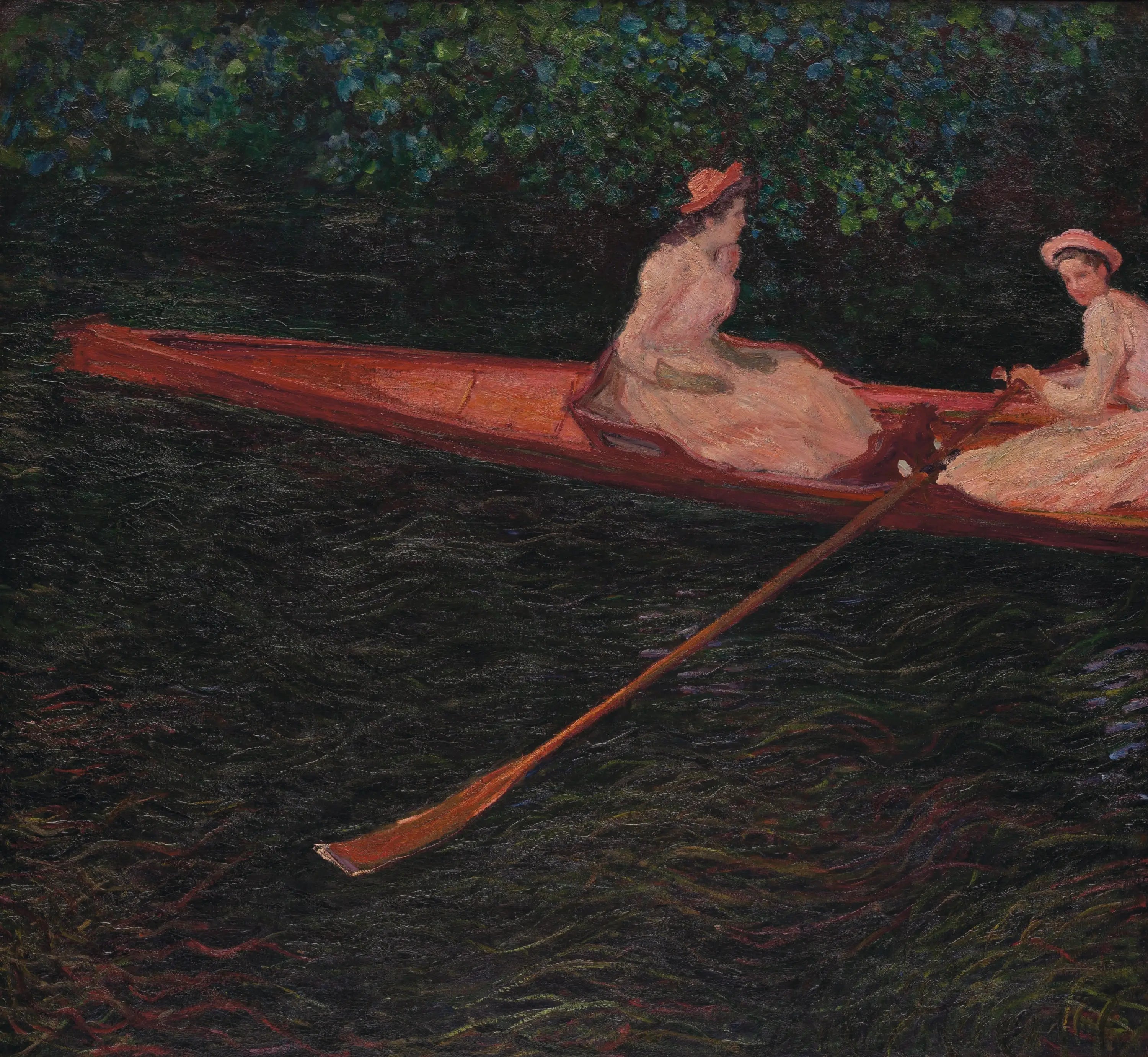 En canot sur l'Epte - Claude Monet image 1 reproduction artisanale de tableau