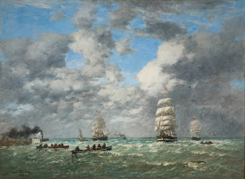Verlassen des Hafens von Le Havre - Eugène Boudin