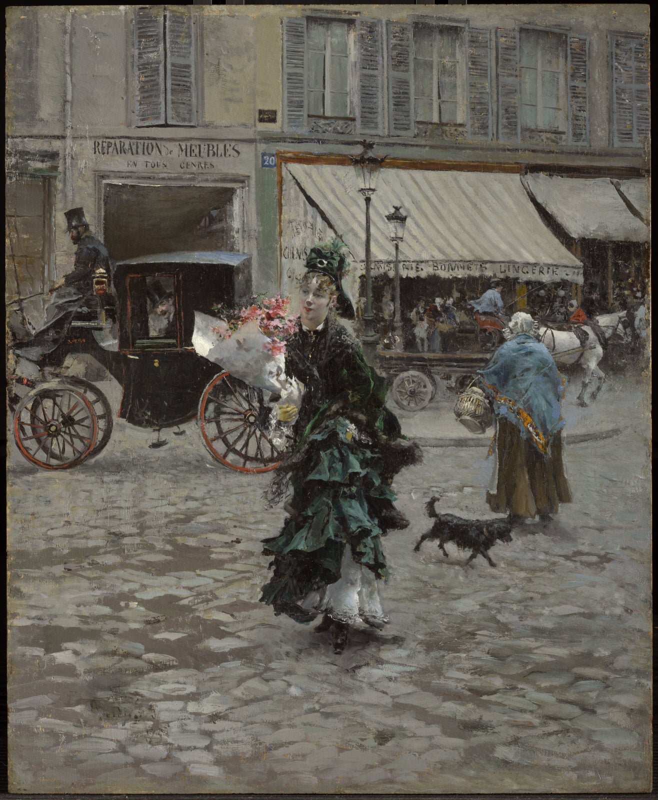 En traversant la rue - Giovanni Boldini - Alpha Reproduction