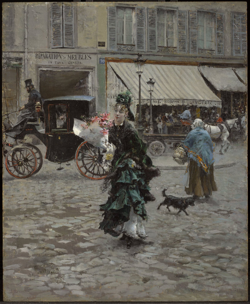 Überqueren der Straße - Giovanni Boldini