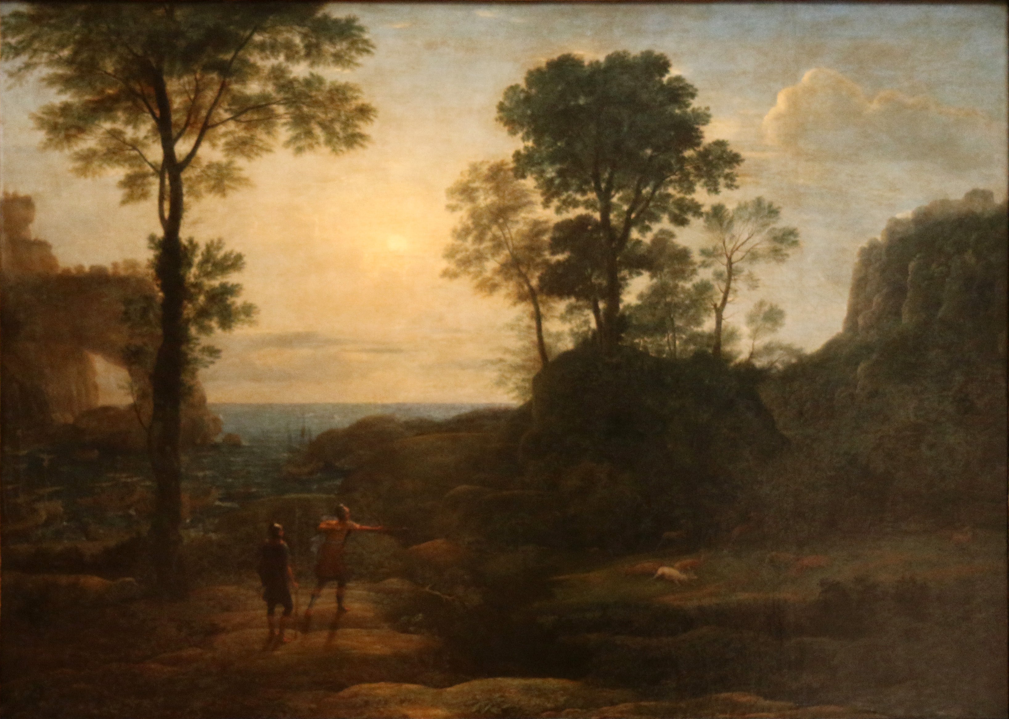 Enée beim Jagen des Hirsches an der Küste von Libyen - Claude Lorrain