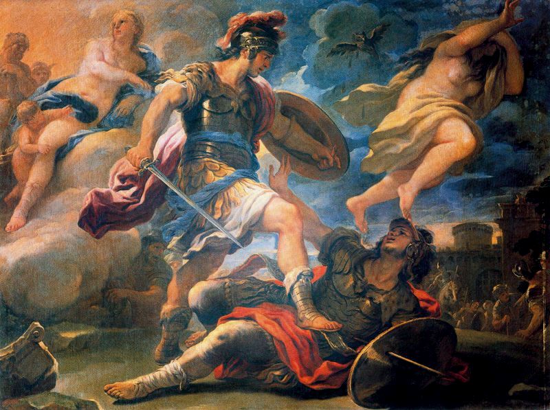 Äneas und Turnus - Luca Giordano
