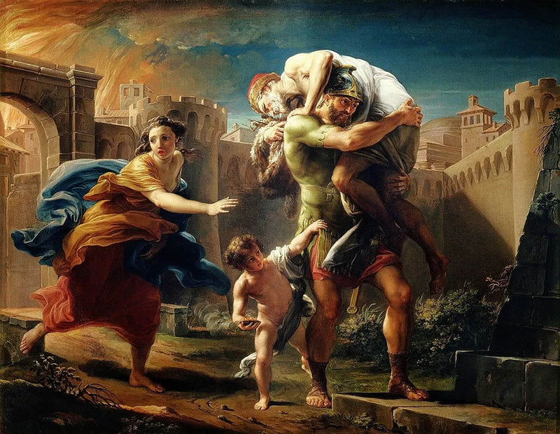Äneas flieht aus Troja - Pompeo Batoni
