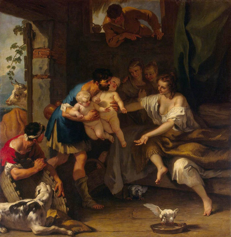 Kindheit von Romulus und Remus - Sebastiano Ricci