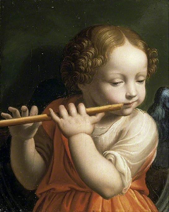 Kind Engel spielend Flöte - Bernardino Luini