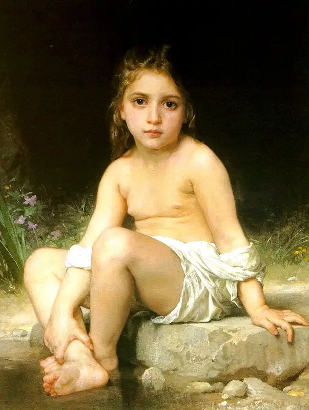 Kind im Bad - Bouguereau