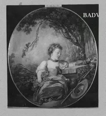Kind am Brunnen in einem Garten - François Boucher