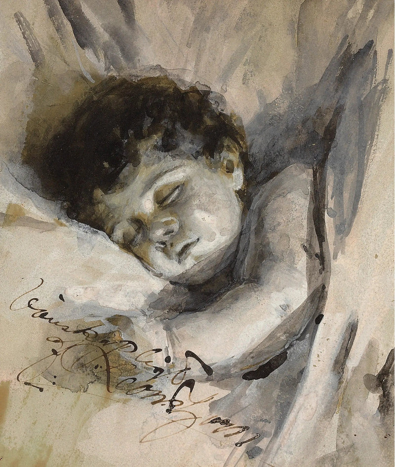 Schlafendes Kind - Anders Zorn